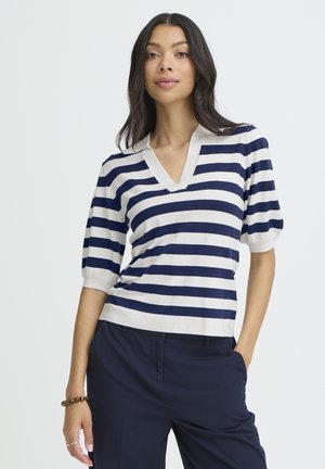 MMORLA SS  - Polo - medieval blue stripe