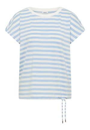 Cecil, T-SHIRT MIT BOAT NECK UND STREIFEN - T-shirt imprimé - light sky blue