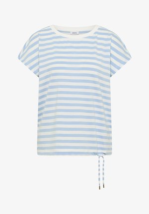 Cecil, T-SHIRT MIT BOAT NECK UND STREIFEN - T-shirt imprimé - light sky blue