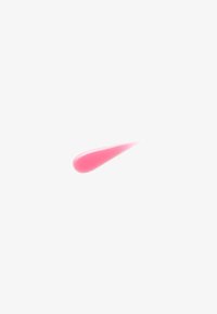 Single pink liquid smear with a glossy texture on a white background, tapering to a fine point.
