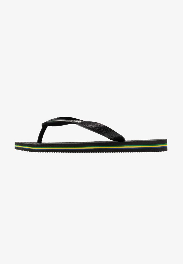BRASIL LOGO - Bade-Zehentrenner - black