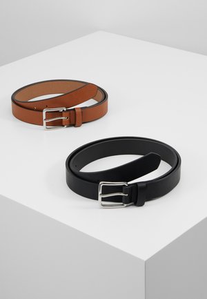 UNISEX 2 PACK - Vyö - black/cognac