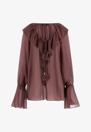 MARCIANO BY GUESS, ADELA LS RUFFLES BLOUSE - Blouse - braun