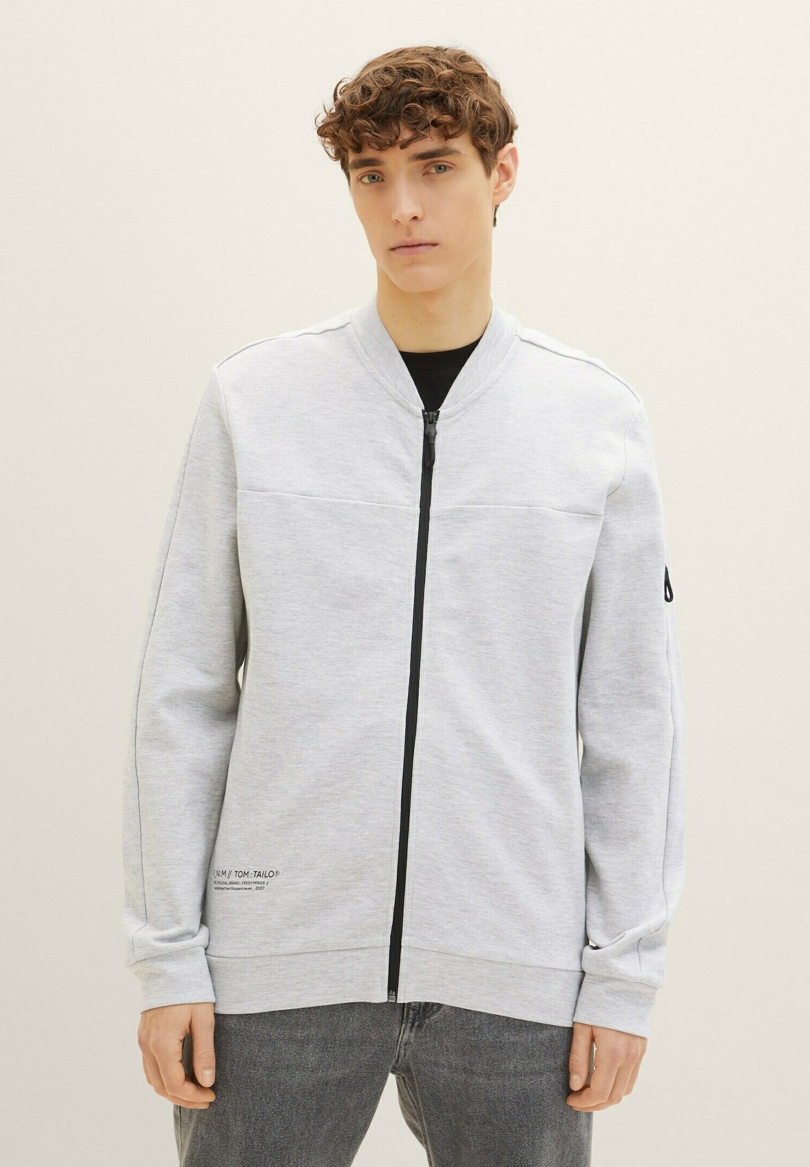 TOM TAILOR Herren Strickjacke Mit Stehkragen - Strukturierte Organic Cotton Jacke Regular Fit