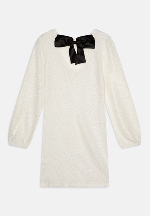 DRESS WITH PUFF SLEEVES AND BOW AT BACK - Cocktailkleid/festliches Kleid - dusty white