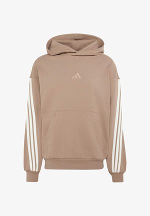 adidas Sportswear, ADIDAS SPORTSWEAR ADIDAS KIT 3-STRIPES HOODIE - Felpa con cappuccio - khaki six/off white