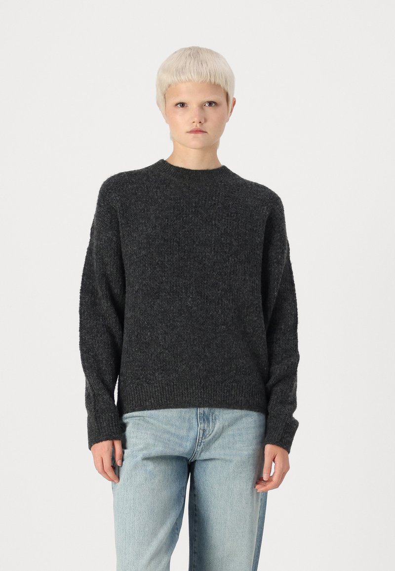 Pieces PCNEMESIO O-NECK - Pulover - dark grey