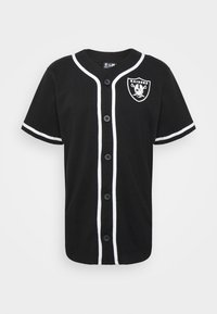 NBA DISTRESSED LOGO BUTTON UP TEE LAS VEGAS RAIDERS - Roupa de discoteca - black