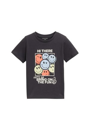 Tricou cu imprimeu - coal grey