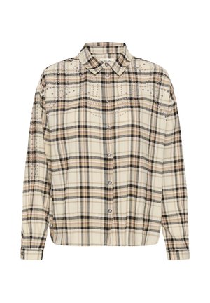 Cream, CRUMA SHIRT - Blusa - bleached check