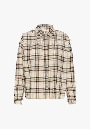 Cream, CRUMA SHIRT - Blusa - bleached check