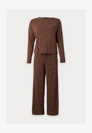 Anna Field by Zalando, SET - Σετ πιτζάμας - dark brown/ecru/taupe