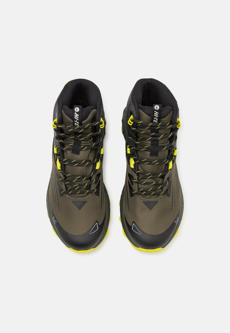 HI-TEC FUSE TRAIL MID WP - Hiking shoes - black/olive/black  display picture 1