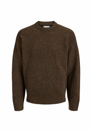 Jack & Jones, JJESOHO OLLIE KNIT CREW NECK SN - Pullover - cocoa