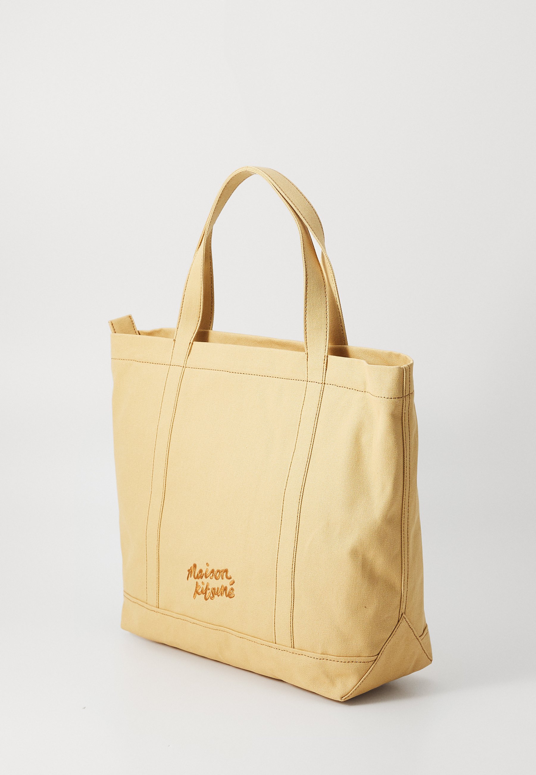 Maison Kitsuné FOX HEAD LARGE UNISEX - Tote bag - cork/light Maison Kitsuné FOX HEAD LARGE UNISEX - Tote bag - cork/light
