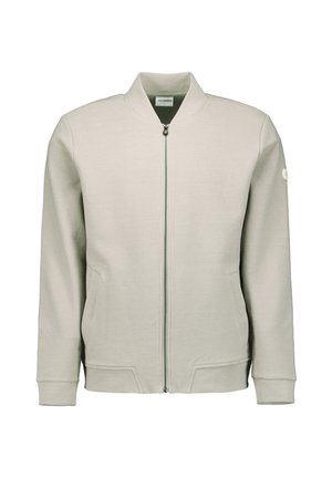 TEXTURED - Sweat zippé - taupe