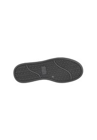 Suola in gomma con motivo a zigzag, bordi arrotondati e una piccola sezione logo al centro.