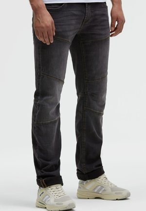 Jeans Straight Leg - black washed jogg