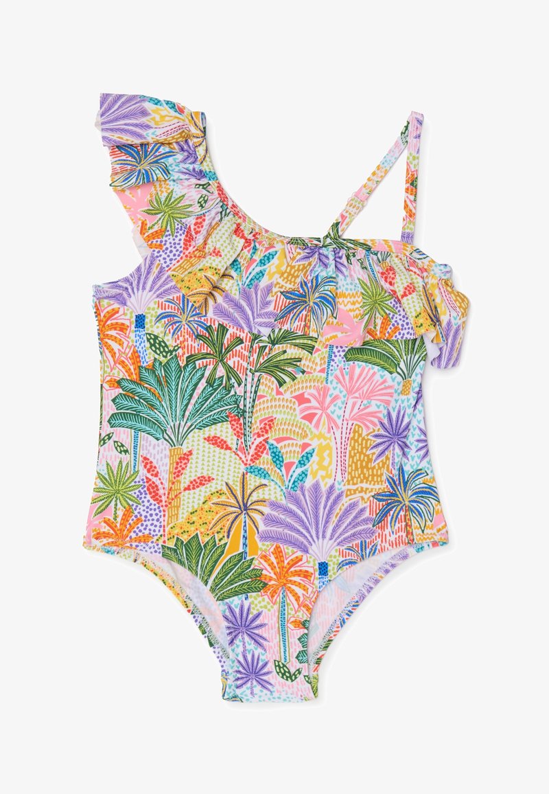 OVS WITH FLOUNCE AND TROPICAL - Maillot de bain - yellow purple