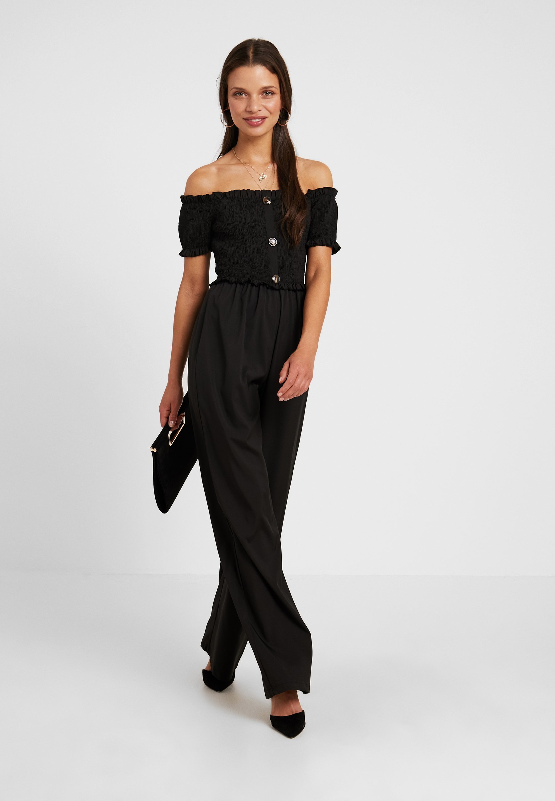 horn button jumpsuit