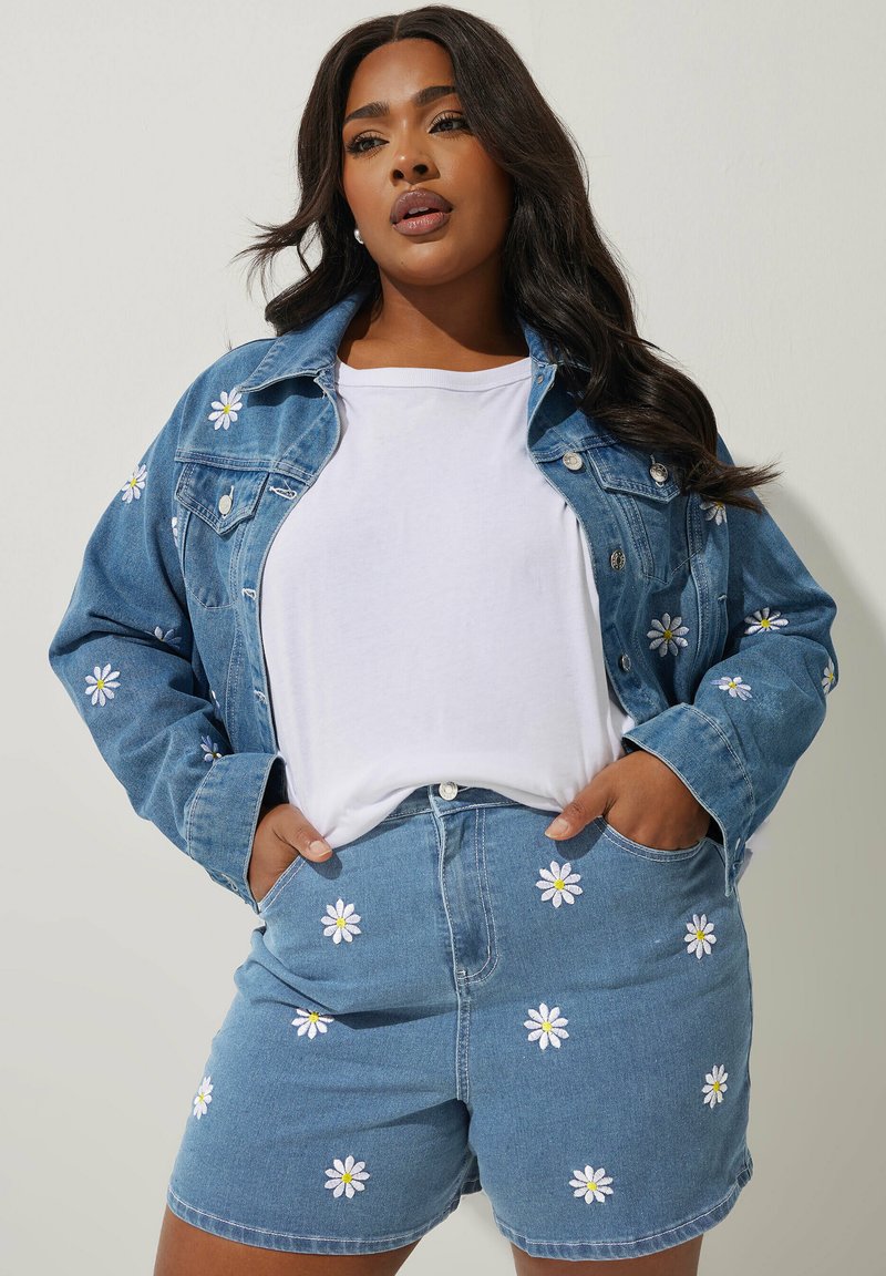 Yours Clothing Jeansshorts - blue