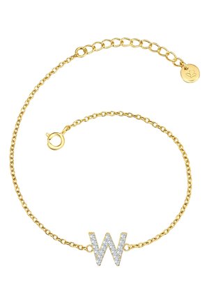 ZIRKONIA WEISS GLANZSTÜCKE MÜNCH - Armband - gelbgold