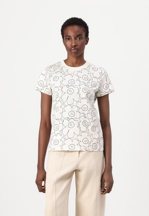 Marimekko HELEYS PIIRTO UNIKKO - Print T-shirt - off white/black