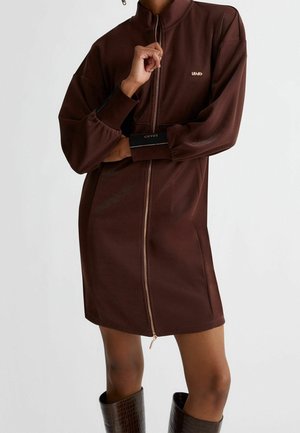 Žerzejové šaty - dark brown