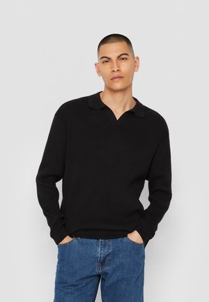 Urban Classics LONGSLEEVE - Polo majica - black