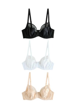 DD FULL CUP 3 PACK - Underwired bra - black white almond nude