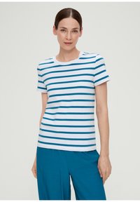 s.Oliver BLACK LABEL EN STRETCH - T-Shirt print - petrol