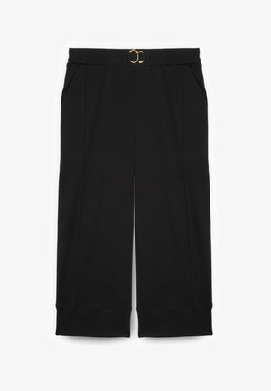 Fiorella Rubino, CROPPED CON DETTAGLIO GIOIELLO - Pantaloni - nero