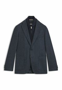 Sotilaslaivaston teksturoitu bleiseri, jossa on kaksi etupussia, yksittäinen nappikiinnitys ja viistot läpät. Sisäosassa on vetoketjullinen vuori ja BOSS-tunnus.