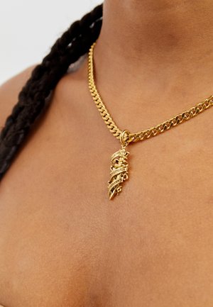 DEATH BEFORE DISHONOR DAGGER PENDANT NECKLACE UNISEX - Ketting - gold-colored