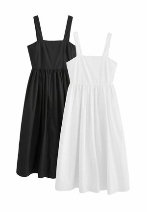 2 PACK POPLIN REGULAR FIT - Maxi šaty - black white