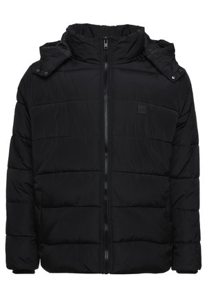 HOODED PUFFER JACKET  - Winter jacket - black