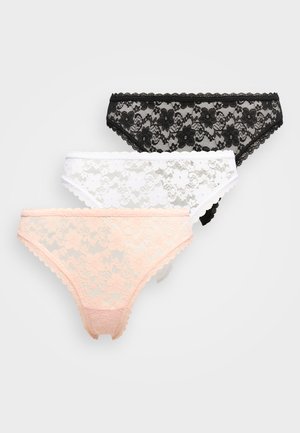 BASIC 3 PACK - Brazilian-Slip - pink/white/black