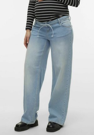 MAMALICIOUS MIT WEITEM  - Jeans a zampa - light blue denim