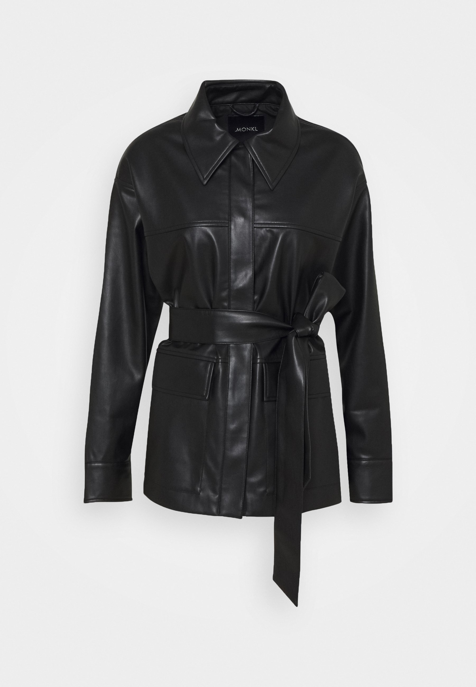 monki leather coat