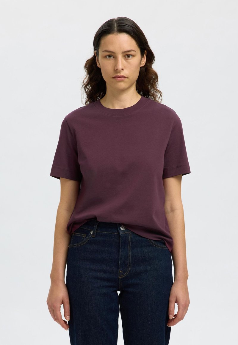 Selected Femme SLFESSENTIAL BOXY TEE - T-shirt basic - fig