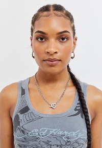 DEATH BEFORE DISHONOR CHUNKY HEART T BAR NECKLACE - Collier - silver-coloured