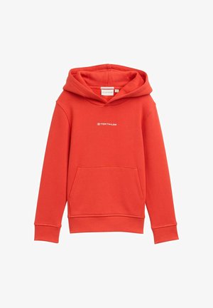 MIT LOGO PRINT - Pulover s kapuco - soft red