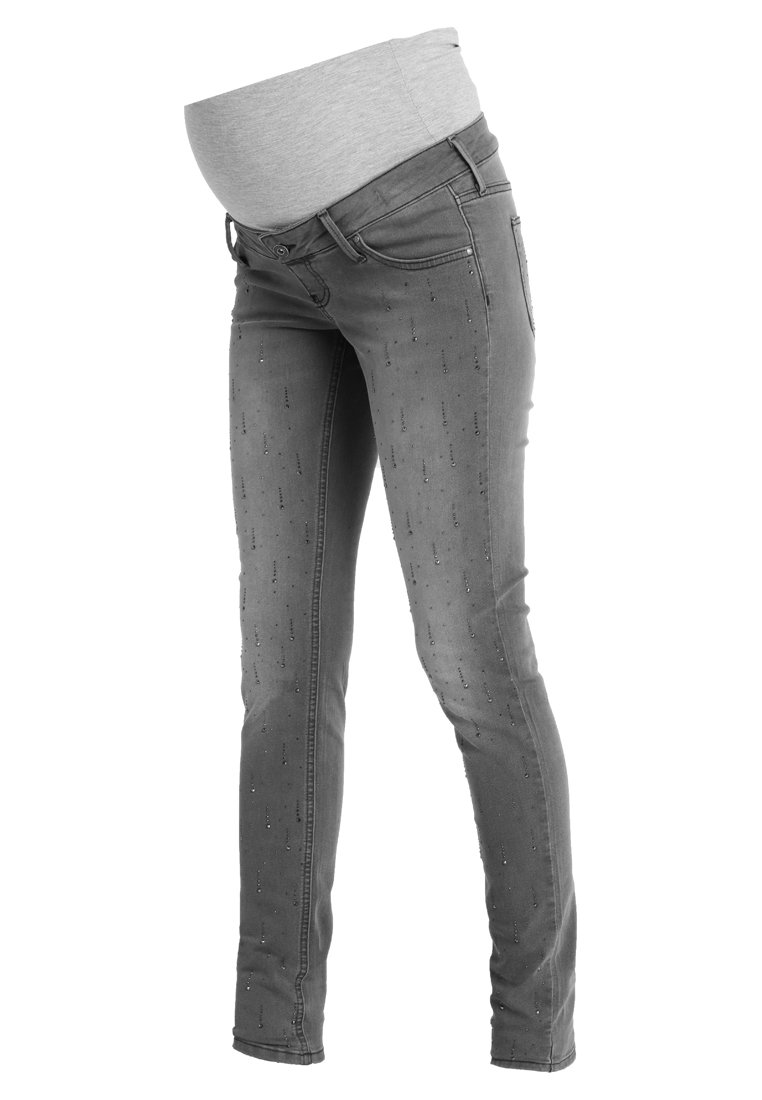 Queen Mum Slim fit jeans grijs