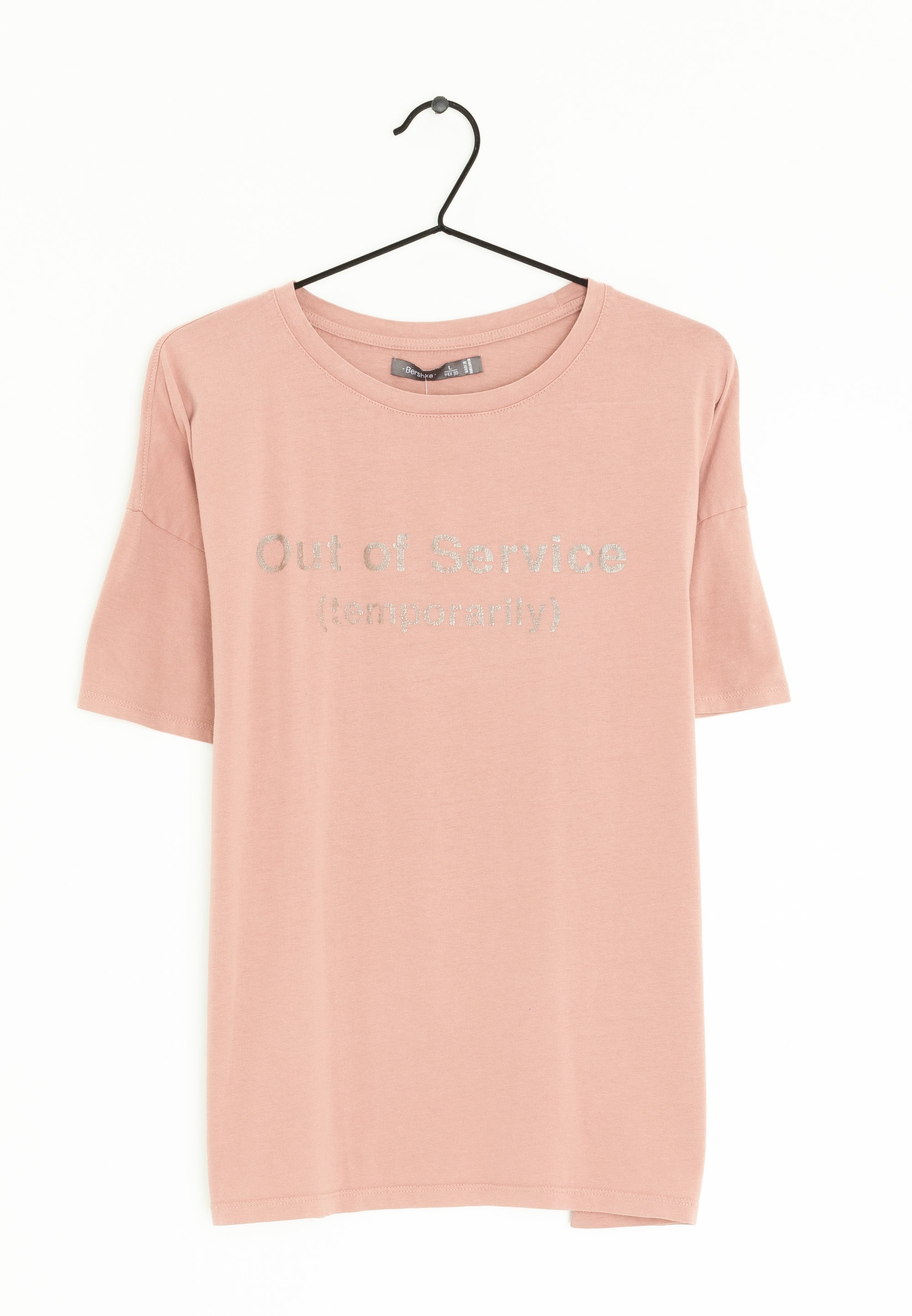 Bershka Camiseta estampada pink/rosa (Segunda mano)