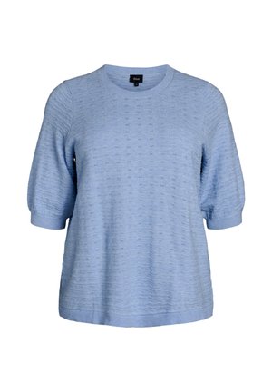 MIT STRUKTURMUSTER UND KURZEN ÄRMELN - T-shirt print - placid blue mel