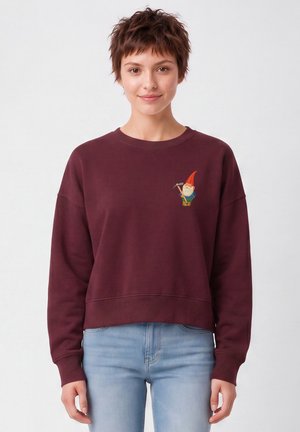 watapparel, GARTENZWERG - Sweatshirt - burgundy