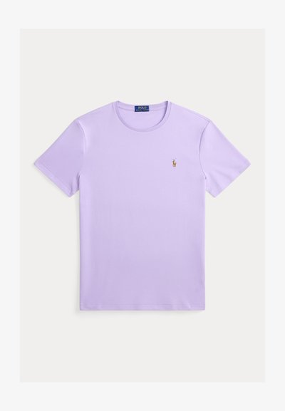 Λιλά T-shirt με κοντά μανίκια και στρογγυλό λαιμό, με μικρό κεντημένο λογότυπο Polo Ralph Lauren στο αριστερό στήθος.