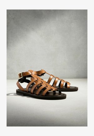Next, REGULAR FIT - N. PREMIUM GLADIATOR SANDALS . - Sandale - tan brown