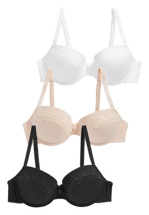 3 PACK BALCONY - Tõstev rinnahoidja - black