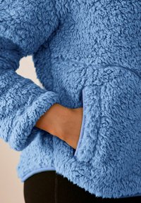 Next BORG HALF ZIP - Felpa in pile - bright blue